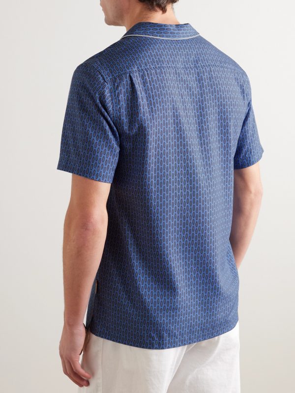 Hibbert Perez Camp-Collar Printed Lyocell Shirt - BK Hibbert Perez Camp-Collar Printed Lyocell Shirt - BK