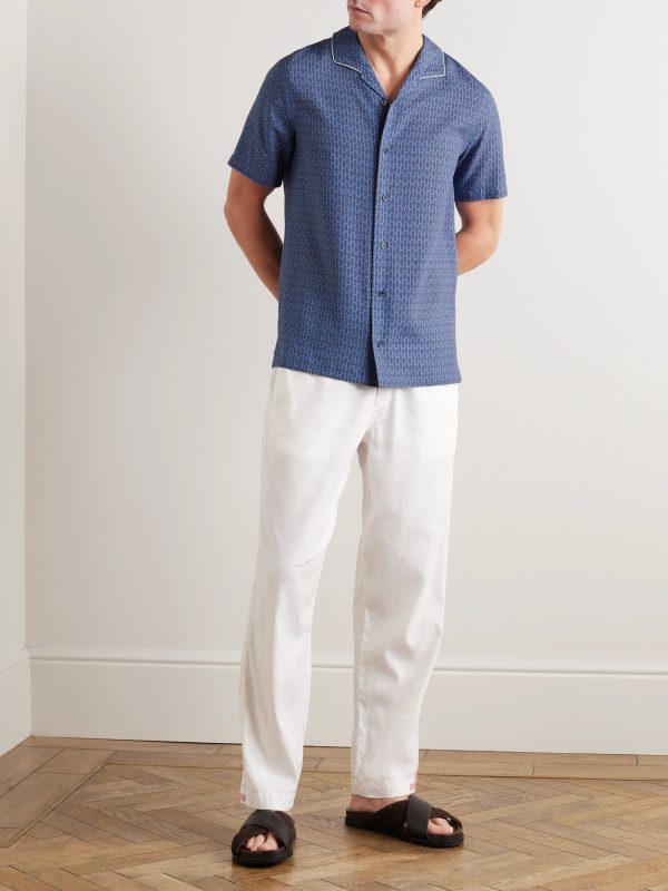Hibbert Perez Camp-Collar Printed Lyocell Shirt - OU Hibbert Perez Camp-Collar Printed Lyocell Shirt - OU