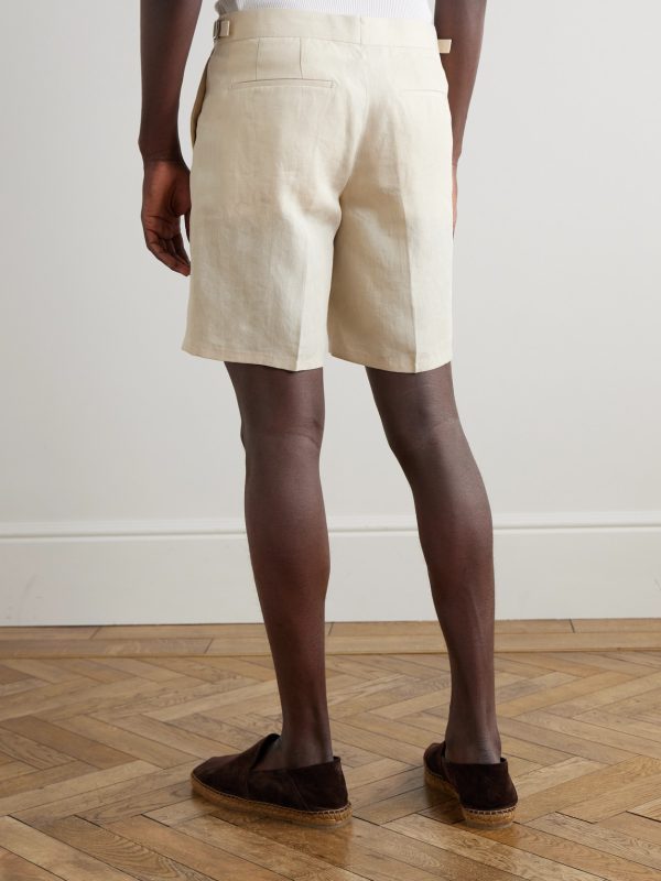 Norwich Straight-Leg Linen Shorts - BK