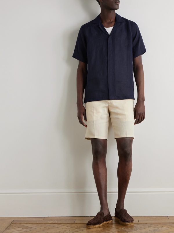 Norwich Straight-Leg Linen Shorts - OU