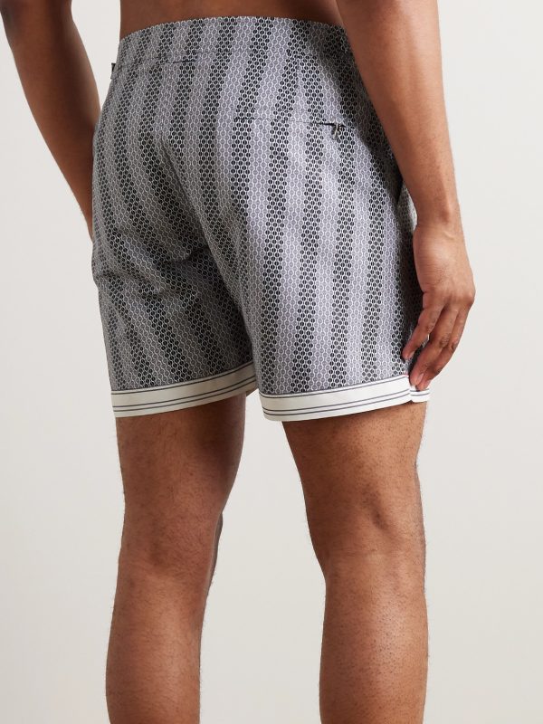 Bulldog Slim-Fit Mid-Length Printed Recycled Swim Shorts - BK Bulldog Slim-Fit Mid-Length Printed Recycled Swim Shorts - BK