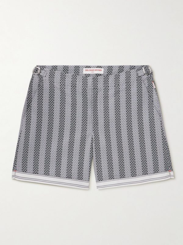 Bulldog Slim-Fit Mid-Length Printed Recycled Swim Shorts Bulldog Slim-Fit Mid-Length Printed Recycled Swim Shorts