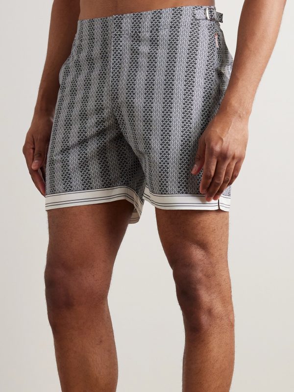 Bulldog Slim-Fit Mid-Length Printed Recycled Swim Shorts - OU Bulldog Slim-Fit Mid-Length Printed Recycled Swim Shorts - OU