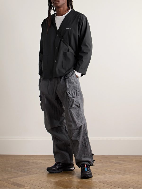 Logo-Embroidered Twill Shirt - OU