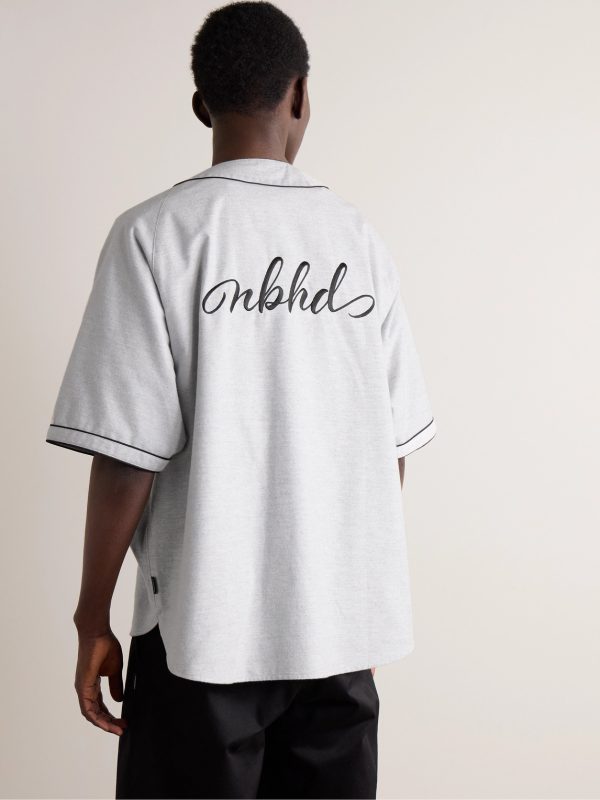 Oversized Logo-Embroidered Cotton-Jersey Shirt - BK