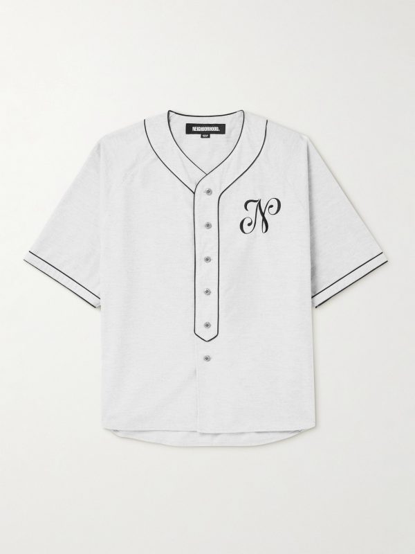 Oversized Logo-Embroidered Cotton-Jersey Shirt