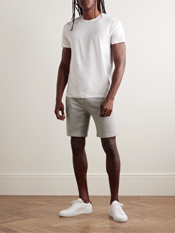 Quinn 1 Straight-Leg Cotton and Modal-Blend Jersey Drawstring Shorts - OU