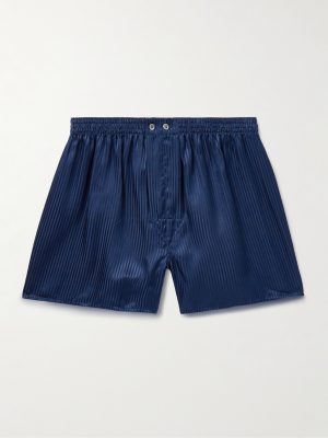 Woburn 8 Striped Silk-Satin Boxer Shorts