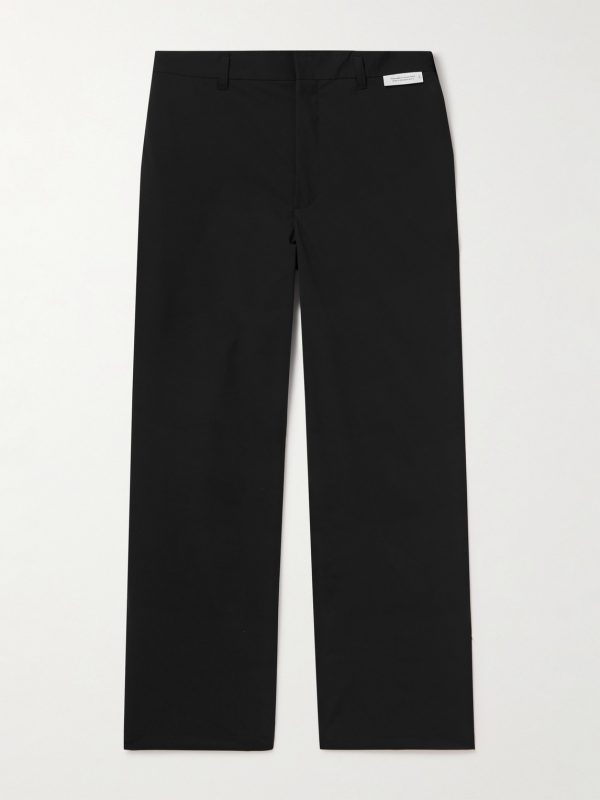 Straight-Leg Twill Trousers