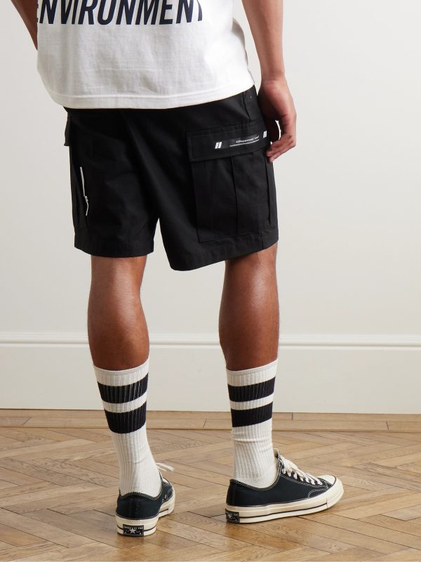 Wide-Leg Cotton-Ripstop Cargo Shorts - BK Wide-Leg Cotton-Ripstop Cargo Shorts - BK