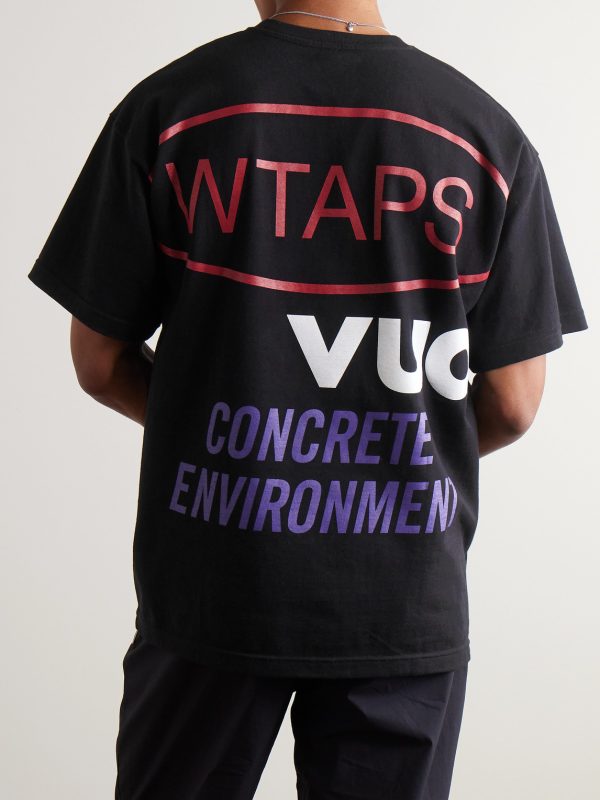 Logo-Appliquéd Printed Cotton-Jersey T-Shirt - BK