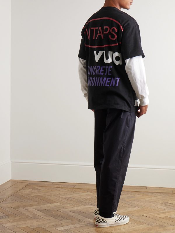 Logo-Appliquéd Printed Cotton-Jersey T-Shirt - OU
