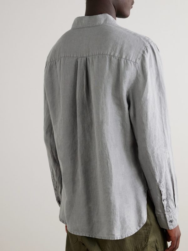 Garment-Dyed Linen Shirt - BK Garment-Dyed Linen Shirt - BK