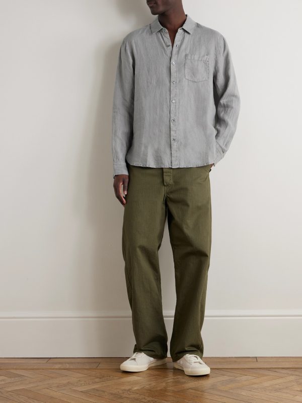 Garment-Dyed Linen Shirt - OU Garment-Dyed Linen Shirt - OU
