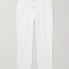 Straight-Leg Garment-Dyed Linen Drawstring Trousers Straight-Leg Garment-Dyed Linen Drawstring Trousers