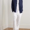 Straight-Leg Garment-Dyed Linen Drawstring Trousers - OU Straight-Leg Garment-Dyed Linen Drawstring Trousers - OU