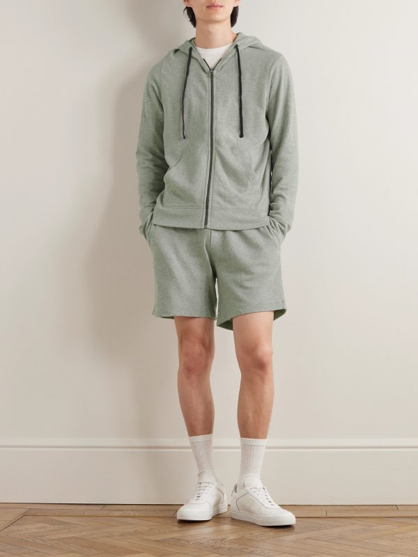 Straight-Leg Garment-Dyed Cotton-Jersey Drawstring Shorts - OU Straight-Leg Garment-Dyed Cotton-Jersey Drawstring Shorts - OU