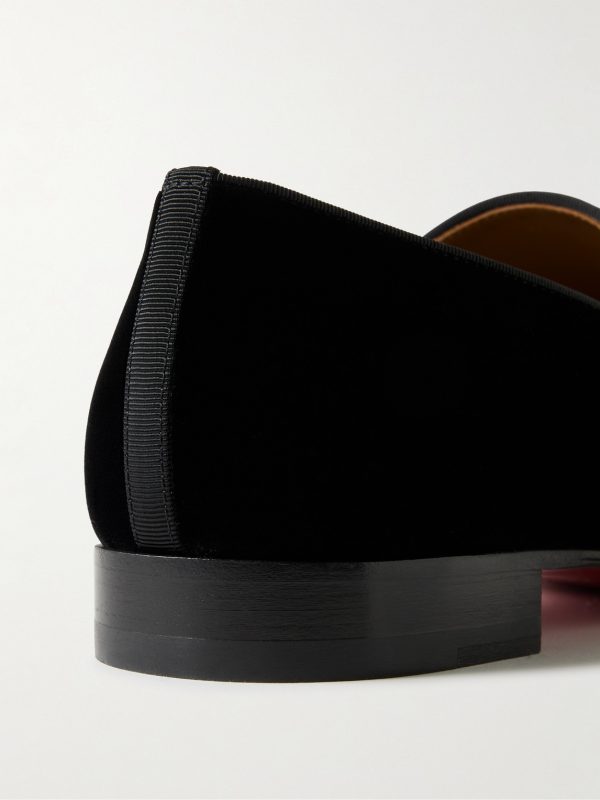 Dandelion Grosgrain-Trimmed Velvet Loafers - CU Dandelion Grosgrain-Trimmed Velvet Loafers - CU