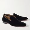 Dandelion Grosgrain-Trimmed Velvet Loafers - FR Dandelion Grosgrain-Trimmed Velvet Loafers - FR