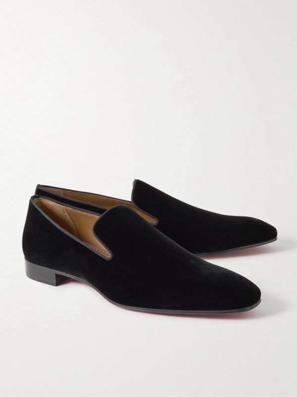 Dandelion Grosgrain-Trimmed Velvet Loafers - FR Dandelion Grosgrain-Trimmed Velvet Loafers - FR