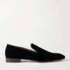 Dandelion Grosgrain-Trimmed Velvet Loafers Dandelion Grosgrain-Trimmed Velvet Loafers