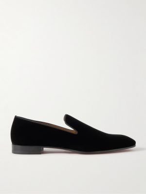 Dandelion Grosgrain-Trimmed Velvet Loafers Dandelion Grosgrain-Trimmed Velvet Loafers