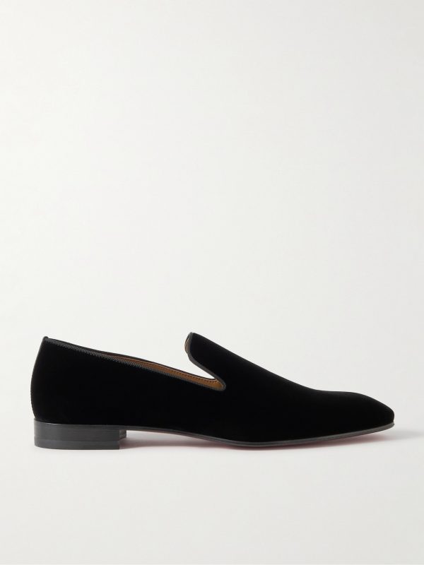 Dandelion Grosgrain-Trimmed Velvet Loafers Dandelion Grosgrain-Trimmed Velvet Loafers