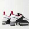 Astroloubi Spiked Leather and Mesh Sneakers - BK