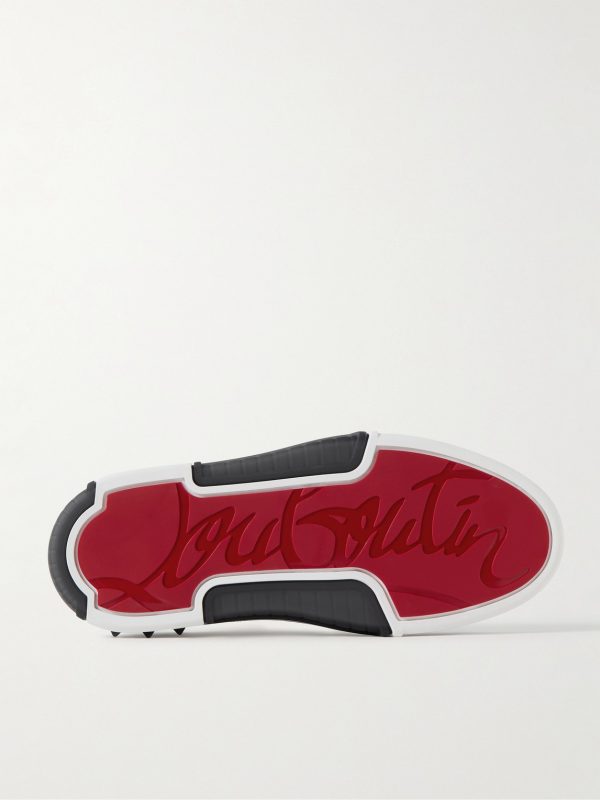 Astroloubi Spiked Leather and Mesh Sneakers - E1