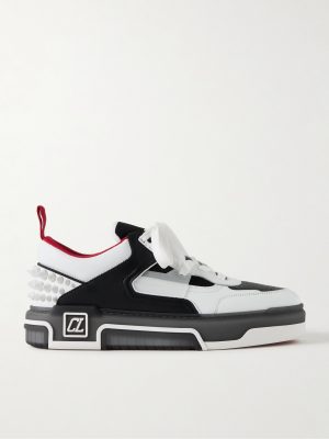 Astroloubi Spiked Leather and Mesh Sneakers Astroloubi Spiked Leather and Mesh Sneakers