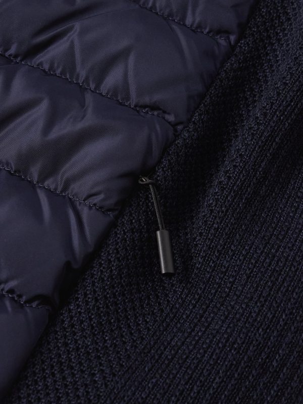 HyBridge Slim-Fit Quilted Down Shell and Merino Wool Jacket - E1 HyBridge Slim-Fit Quilted Down Shell and Merino Wool Jacket - E1
