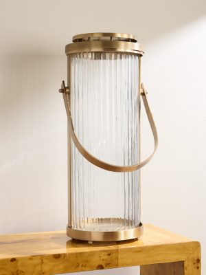 Dalmore Gold-Tone and Glass Lantern Dalmore Gold-Tone and Glass Lantern