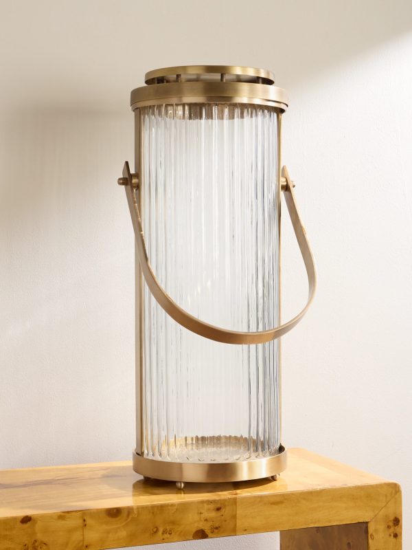 Dalmore Gold-Tone and Glass Lantern Dalmore Gold-Tone and Glass Lantern
