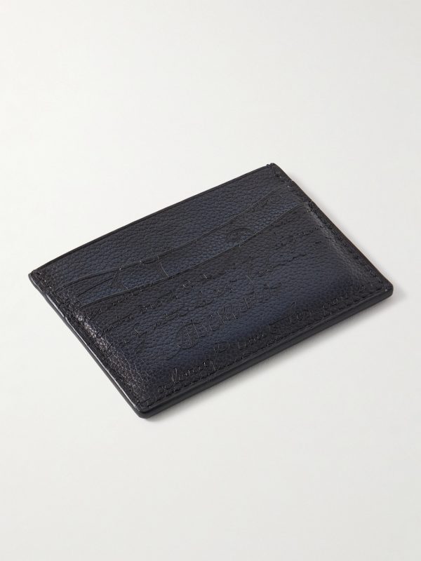 Bambou Scritto Venezia Softy Leather Cardholder - BK