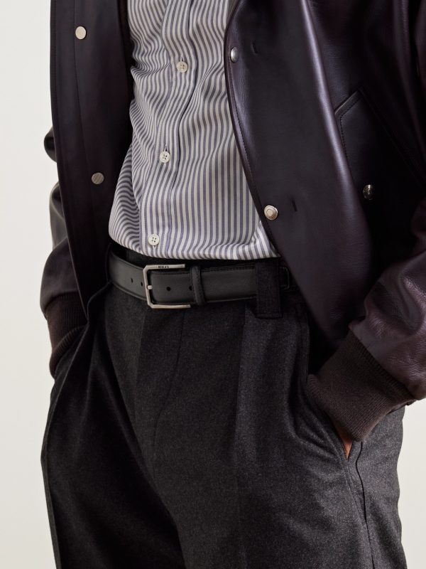 Versatile 3.5cm Venezia Softy Full-Grain Leather Belt - FR