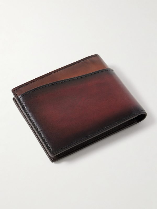 Makore Neo Scritto Venezia Leather Billfold Wallet - BK