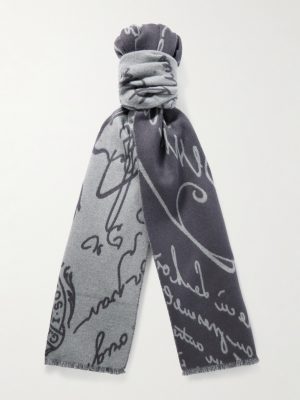 Scritto Wool-Jacquard Scarf Scritto Wool-Jacquard Scarf