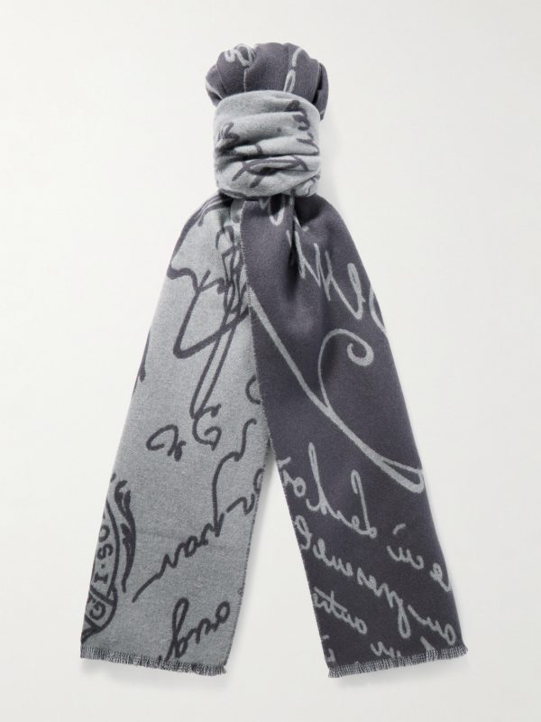 Scritto Wool-Jacquard Scarf Scritto Wool-Jacquard Scarf