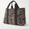 Leather-Trimmed Scritto Checked Jacquard Tote Bag - BK Leather-Trimmed Scritto Checked Jacquard Tote Bag - BK