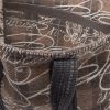 Leather-Trimmed Scritto Checked Jacquard Tote Bag - E1 Leather-Trimmed Scritto Checked Jacquard Tote Bag - E1