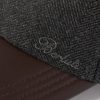 Logo-Embroidered Leather-Trimmed Wool Baseball Cap - CU