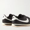 Cortez Logo-Appliquéd Leather Sneakers - BK