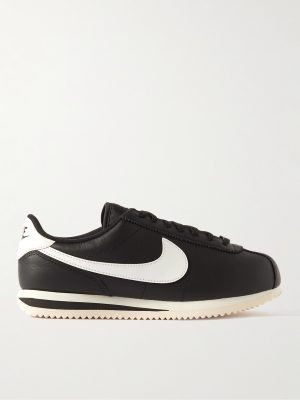 Cortez Logo-Appliquéd Leather Sneakers