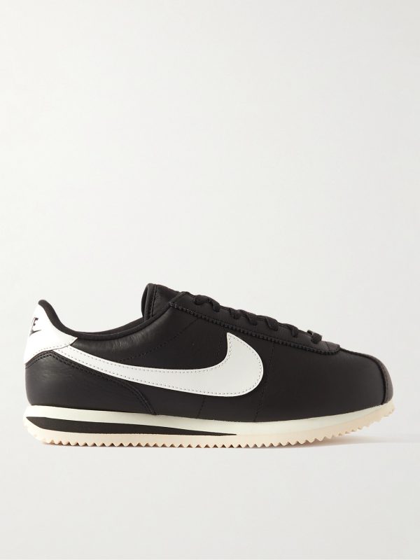 Cortez Logo-Appliquéd Leather Sneakers