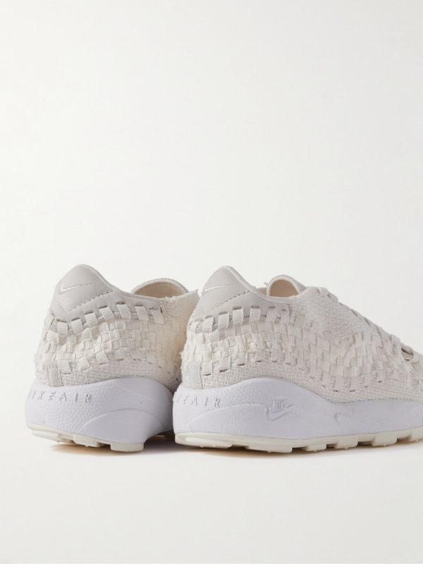 Air Footscape Suede-Trimmed Woven Webbing and Mesh Sneakers - BK Air Footscape Suede-Trimmed Woven Webbing and Mesh Sneakers - BK
