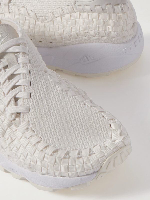 Air Footscape Suede-Trimmed Woven Webbing and Mesh Sneakers - CU Air Footscape Suede-Trimmed Woven Webbing and Mesh Sneakers - CU