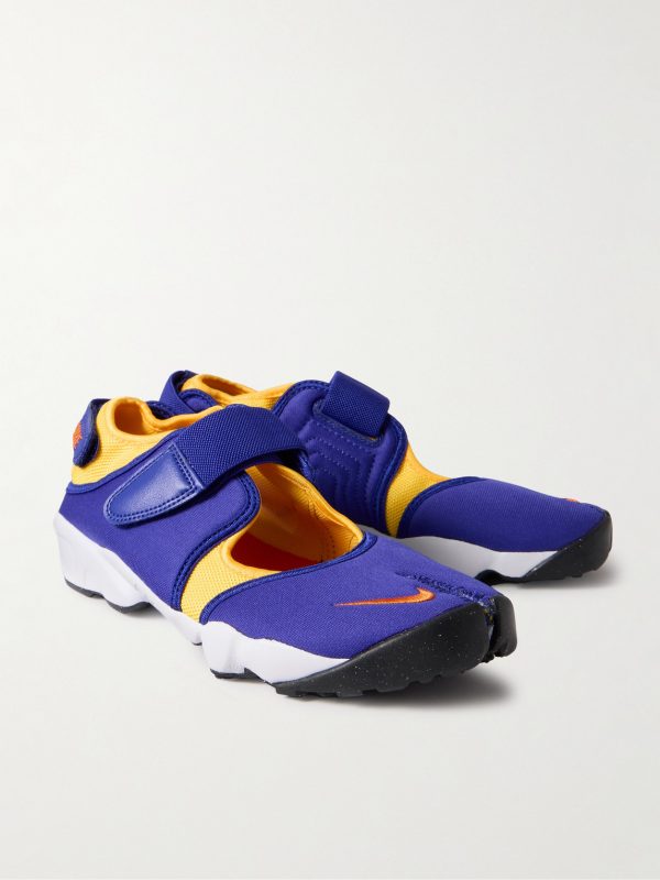 Air Rift Split-Toe Leather-Trimmed Mesh Sneakers - FR Air Rift Split-Toe Leather-Trimmed Mesh Sneakers - FR