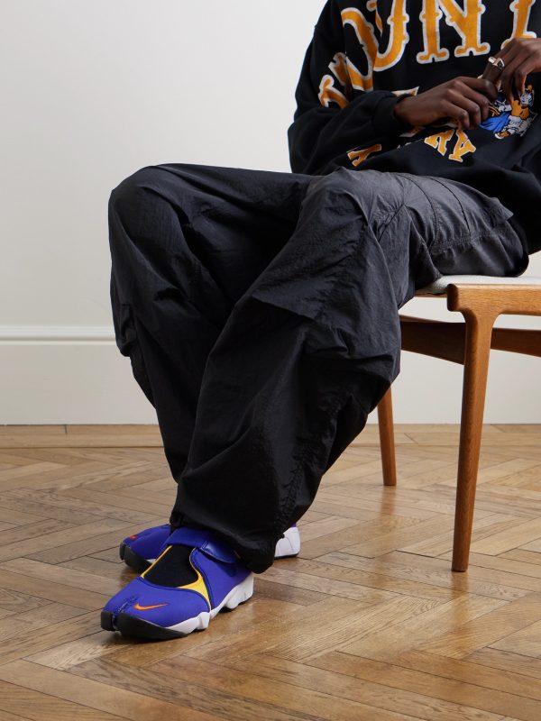 Air Rift Split-Toe Leather-Trimmed Mesh Sneakers - OU Air Rift Split-Toe Leather-Trimmed Mesh Sneakers - OU