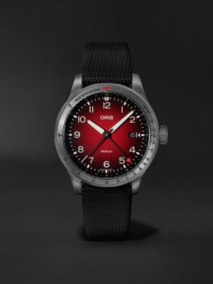ProPilot GMT Automatic 41.5mm PVD-Coated Stainless Steel and Canvas Watch, Ref. No. 01 798 7773 4268-07 3 20 14GLC