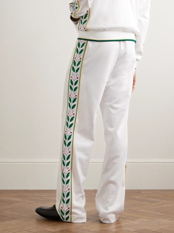 Laurel Straight-Leg Logo-Appliquéd Jersey Sweatpants - BK